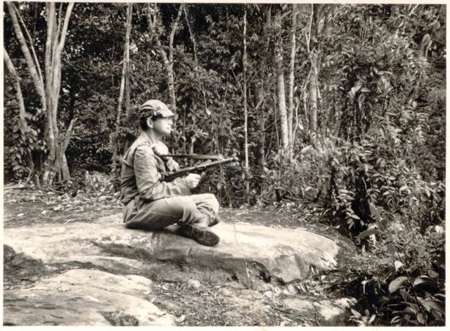 Gerry on guard with his SMG
